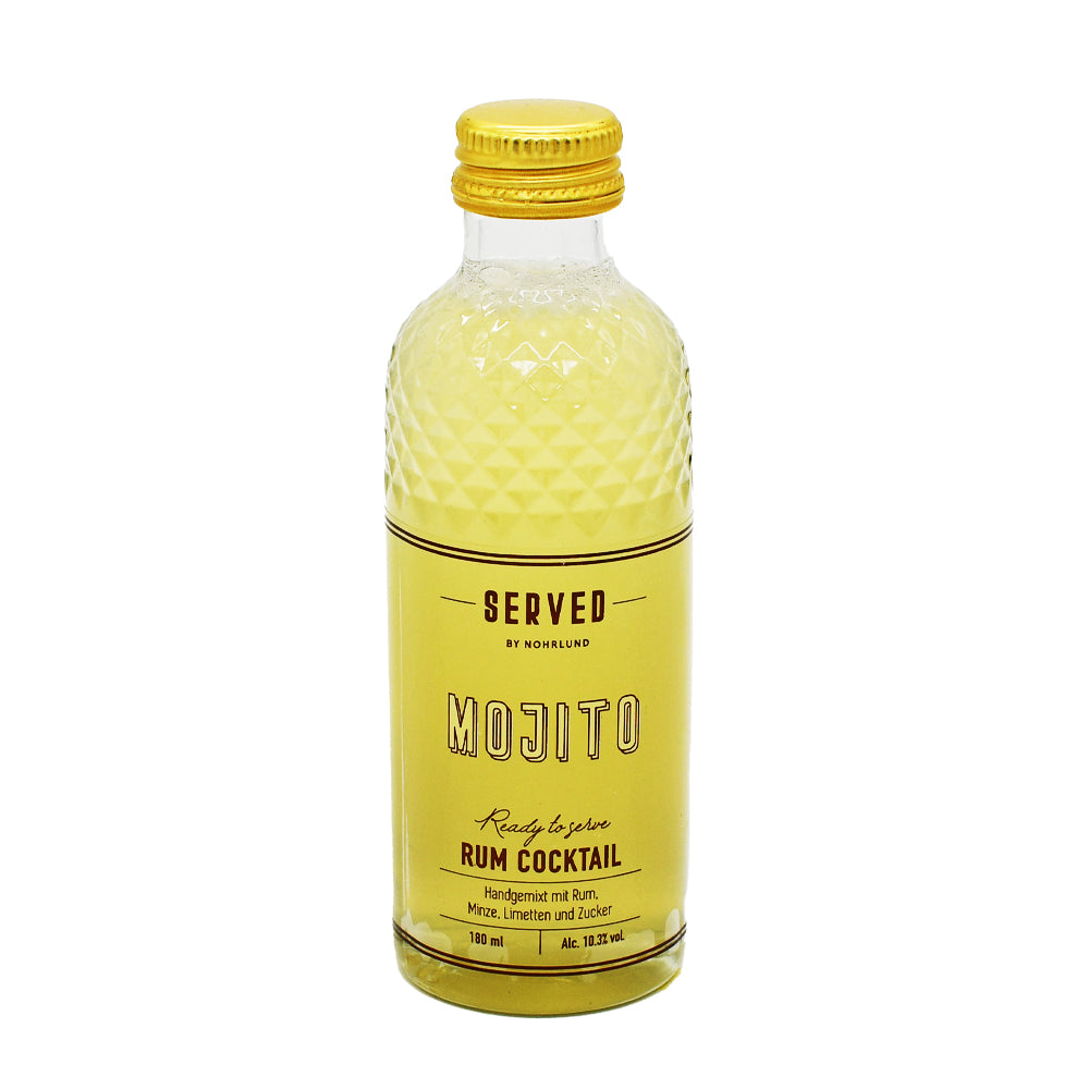 Nohrlund Mojito Rum Cocktail – 180 ml Bio-Fertigcocktail in eleganter Glasflasche. Jetzt im Online-Shop vom Biomarkt Landgefühl in Wiehl kaufen!