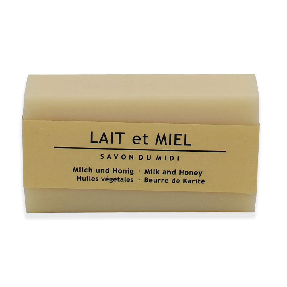 SAVON DU MIDI - MILCH UND HONIG SEIFE  im Online-Shop von Biomarkt-Landgefühl für ein nachhaltiges und unverpacktes Einkaufserlebnis