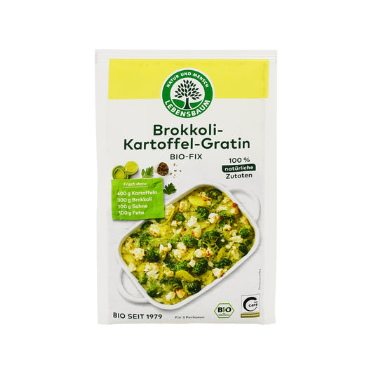 Bio-Fix Brokkoli-Kartoffel-Gratin, 100 % natürliche Zutaten - Online-Shop vom Biomarkt Landgefuehl in Wiehl