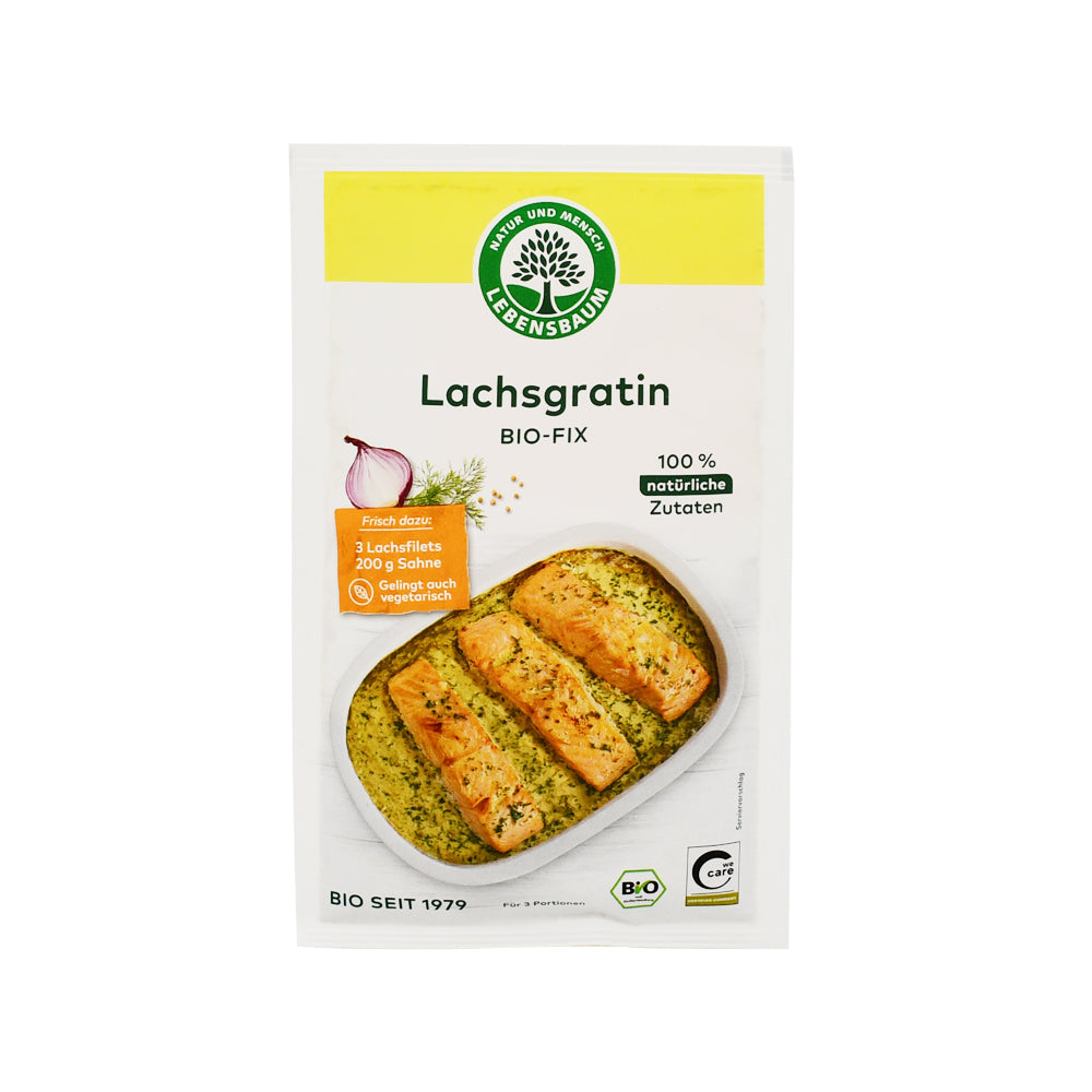Bio-Fix Lachsgratin im Online-Shop vom Biomarkt Landgefühl - 100 % natürliche Zutaten für eine gesunde Küche