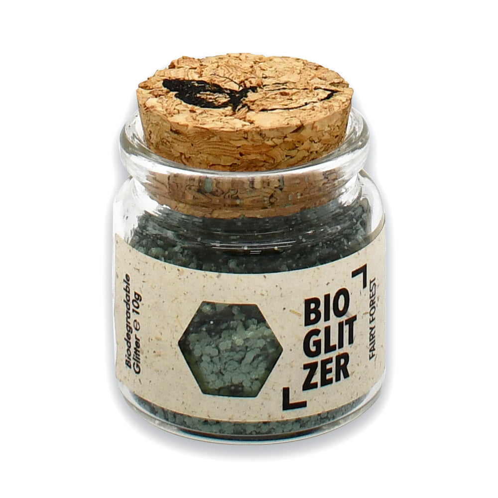 Biologisch abbaubarer Glitzer/Glitter von Birkenspanner im Online-Shop des Biomarkt Landgefühl - Fair Forest - Grün - Green 