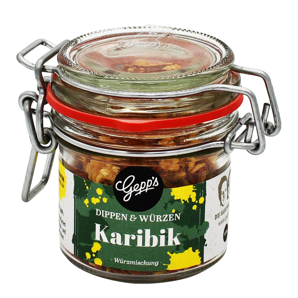 Gepp's Karibik Dip – fruchtig-würzige Gewürzmischung mit Ananas und Tomate. Jetzt im Online-Shop vom Biomarkt Landgefühl in Wiehl kaufen!