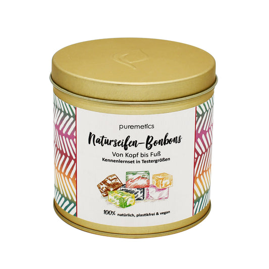 Naturseifen Bonbons Testset von Puremetics online kaufen im Online-Shop vom Biomarkt Landgefühl in Wiehl